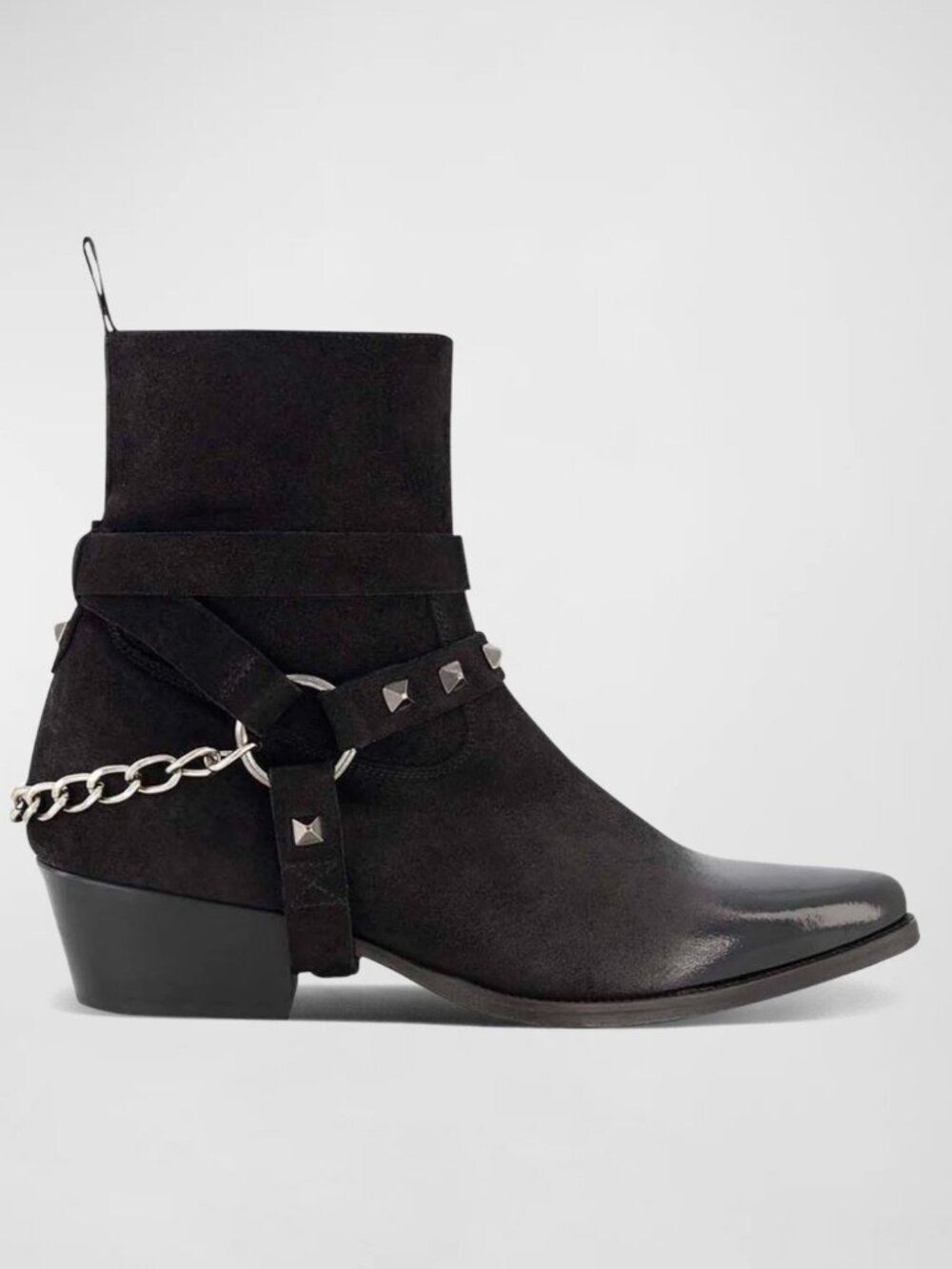 Karl Lagerfeld Paris Men's White Label Studded Suede & Leather Boots Size 9M/42